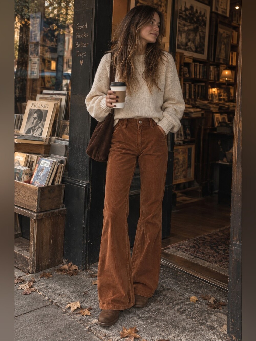 American Eagle Flared Leg Corduroy Pants